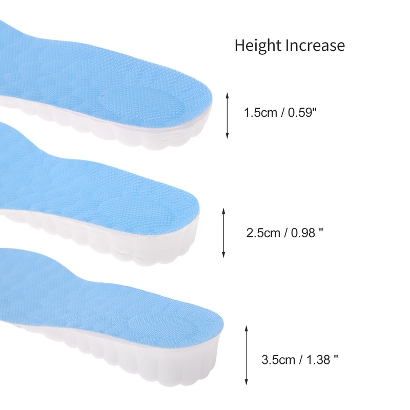 6D Height Increase 0.59" Shoe Inserts Fit Shoe Size 35/36 White Blue 1 Pair gallery