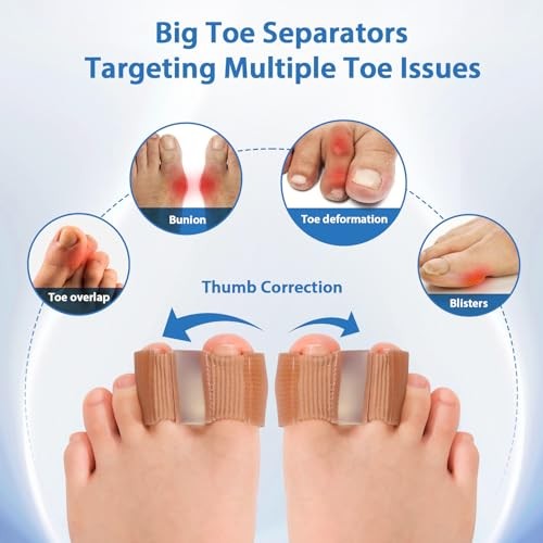 Bunion Toe Separators for Overlapping Toes, 3-Point Support Gel Toe L 2 Pack gallery