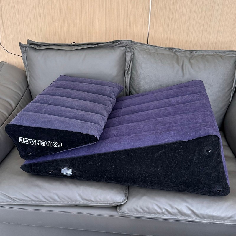Toughage Inflatable Sex Pillow Sofa Love Position Aid Furniture Wedge Cushion US gallery