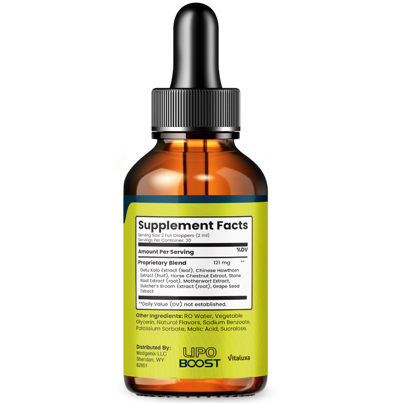 (5 Pack) Lipo Boost Drops, LipoBoost Liquid Supplement Premium Blend (10 oz) gallery