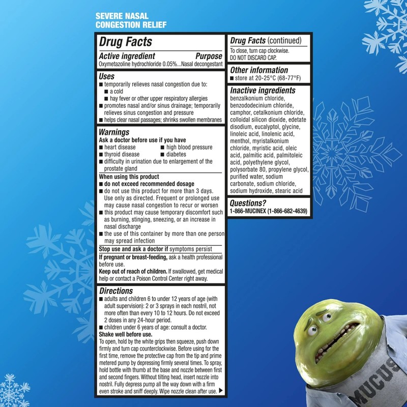 Mucinex Sinus-Max Severe Nasal Congestion Relief Clear/Cool Nasal Spray 0.75 oz gallery