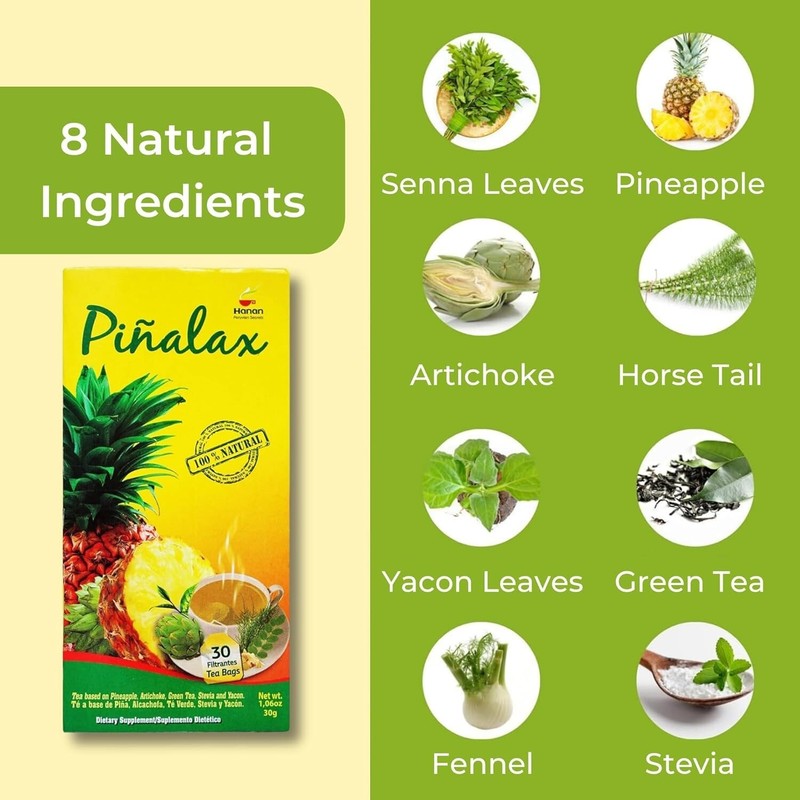 Piñalax 30 Teabags - Diet Pineapple Herbal Tea from Peru gallery