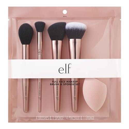 e.l.f. Complexion Essentials Brush & Sponge Set, Concealer, Powder, Blush &... gallery