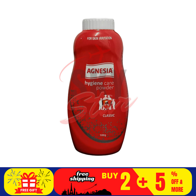 1 X AGNESIA Hygiene Care 100g Antibacterial Dusting Body Powder Absorb Moisture