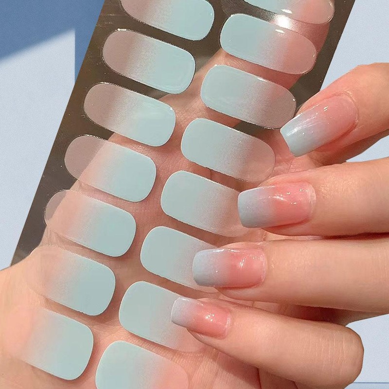 Gradient Nail Patch Spring/Summer Fresh Nail Stickers New D9 H3J7 G4O1 T7B4 C6I3 gallery