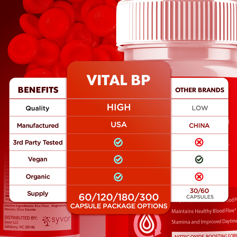 (3 Pack) Vital BP Advanced Blood Support Vitamin Formula VitalBP 180 Capsules gallery