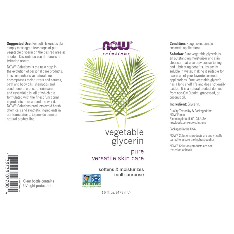 NOW FOODS Vegetable Glycerin 16 fl oz gallery