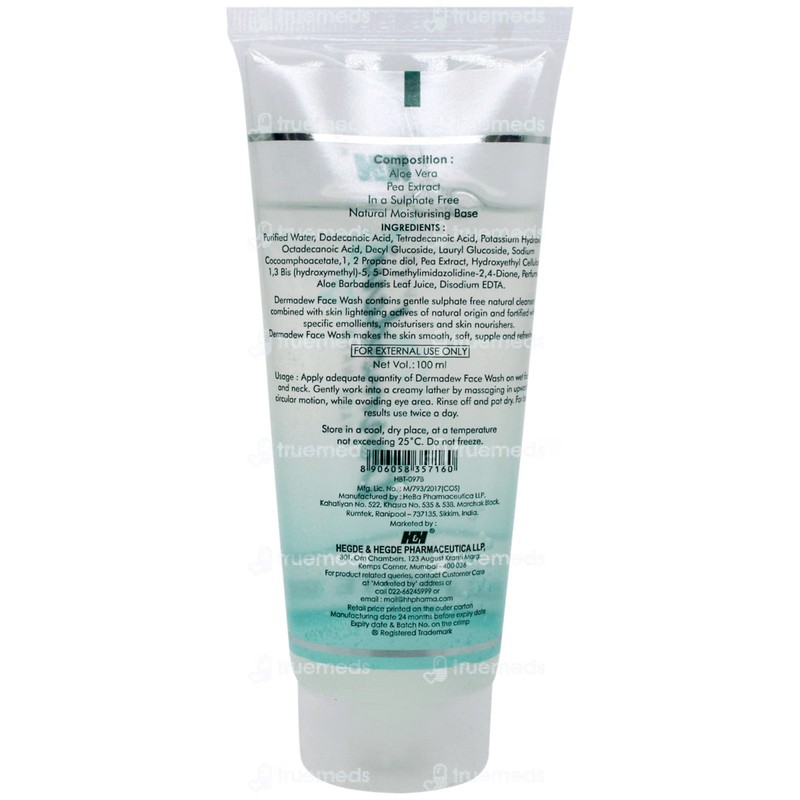 Dermadew Face Wash 100ml Sulphate Free for Sensitive Skin Aloe Vera Pea gallery