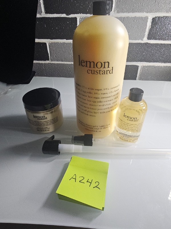 Philosophy Lemon Custard Shampoo,Glazed Body Souffle 16oz & Body Spritz 8oz gallery