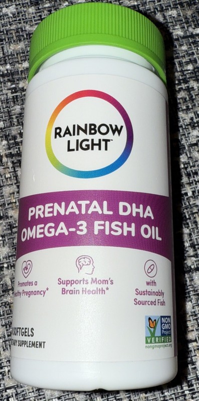 Rainbow Light Prenatal DHA Omega-3 Fish Oil (60 Softgels) ~EXP: 01/27