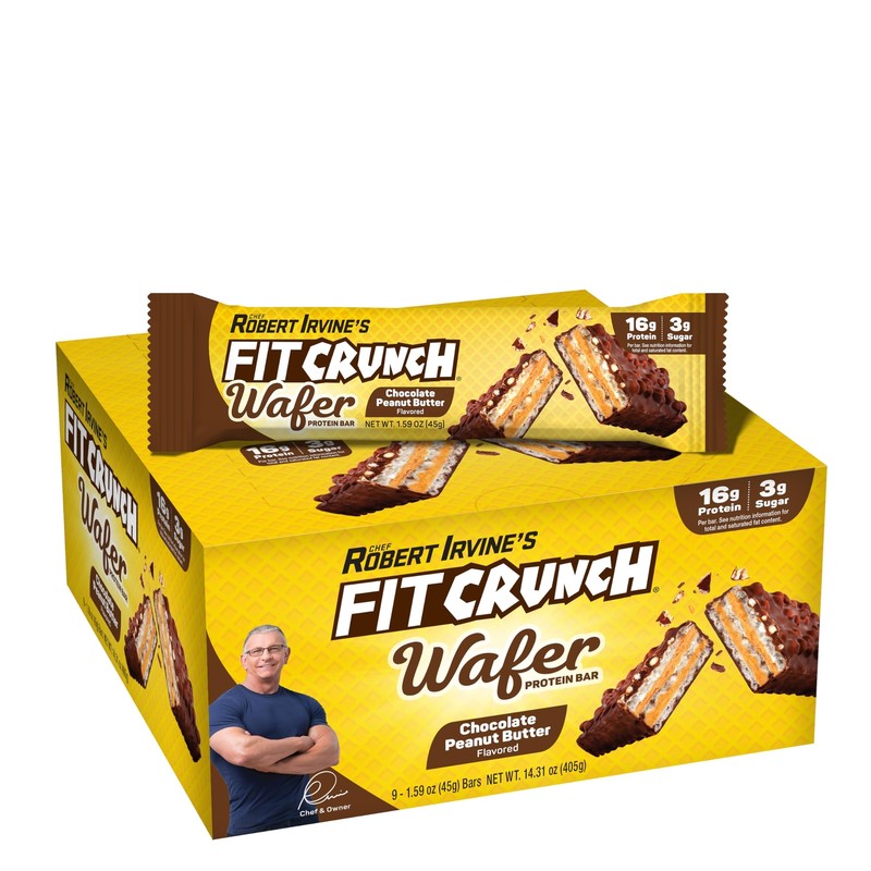FITCRUNCH Wafer Protein Bars, Designed by Robert Irvine, 16g of Protein & 3g …