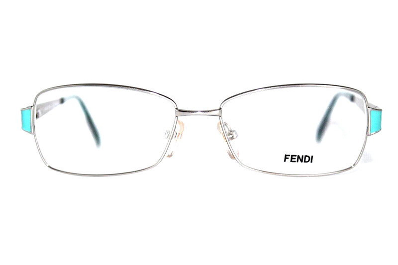 NEW FENDI F1041 045 SILVER AUTHENTIC EYEGLASSES FRAMES 52-15-135MM W/CASE gallery