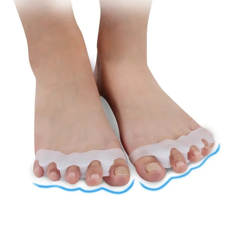 1 Pair Toe Separator Bunion Corrector Silicone Straightener Orthopedic Spacer