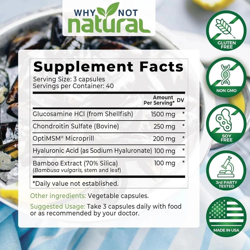 Why Not Natural Joint Support 2150mg - Glucosamine,Chondroitin,Hyaluronic Acid gallery