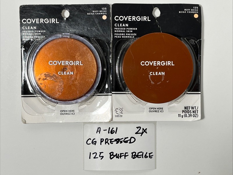 2x CoverGirl Clean Pressed Powder 125 BUFF BEIGE Original TALC gallery