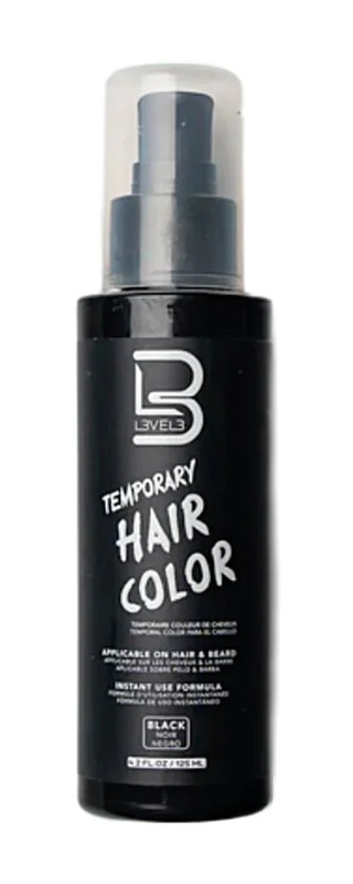 L3VEL3 Temporary Hair Color W/ Brush included for Hair & Beard- Black gallery