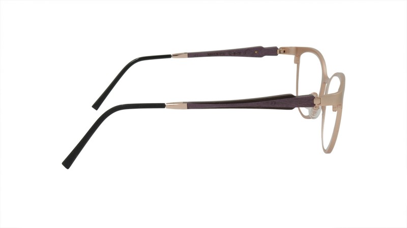 GOLD&WOOD Eyeglasses Frame Wood Metal Acetate Luxembourg Made MARYLIN 01 02 gallery
