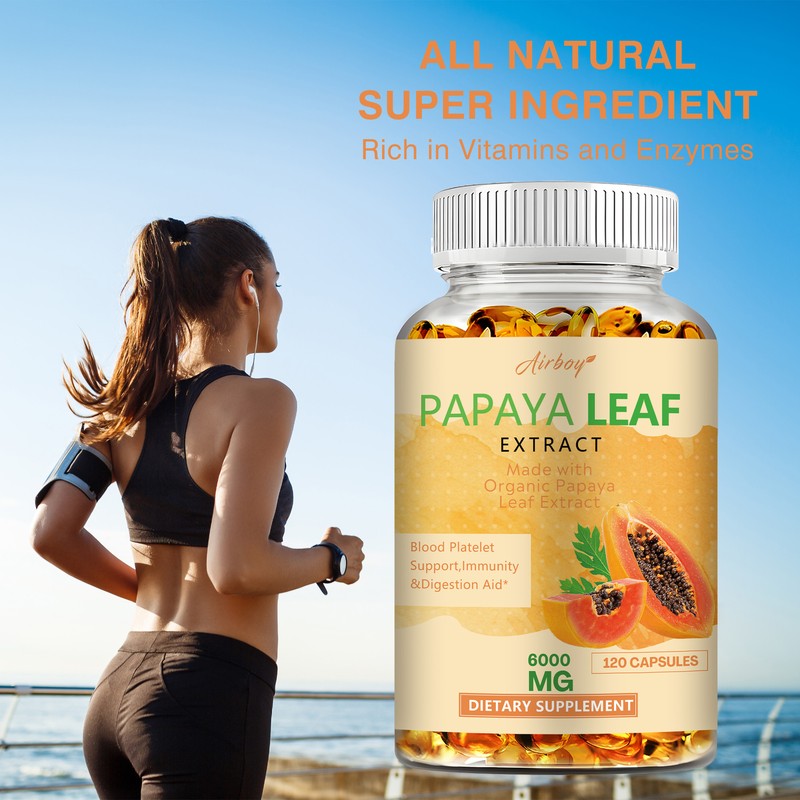 Papaya Leaf Extract Capsules -Support Digestive,Maintain Natural Platelet Levels gallery