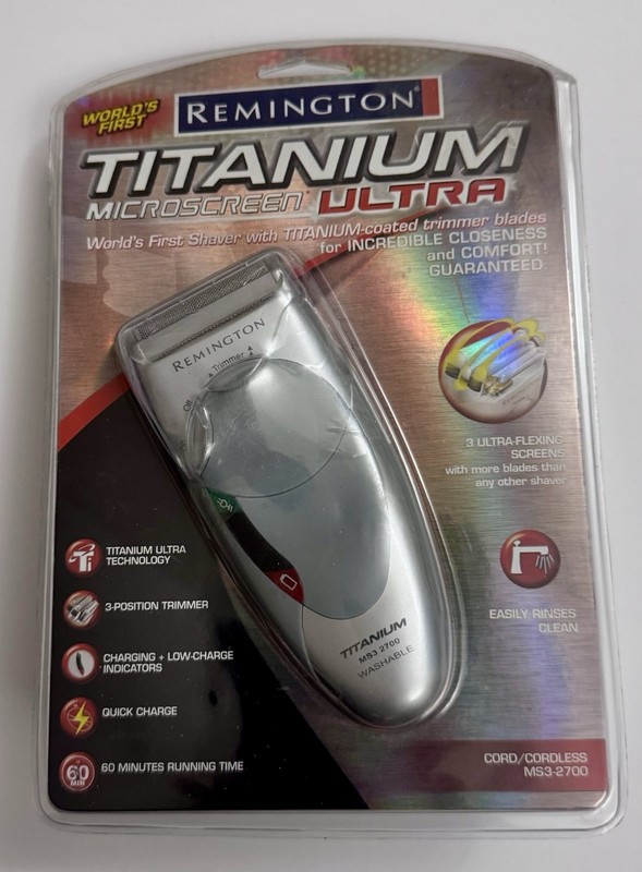 Remington Ms3 2700 Titanium MicroScreen 3 TCT Electric Shaver Ms3 Charger RARE