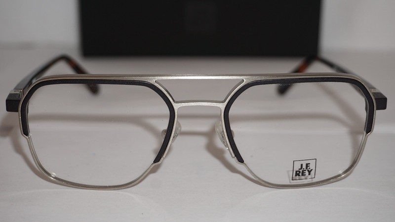 J.F. Rey Eyeglasses Silver Black JF3032 1300 55 21 145