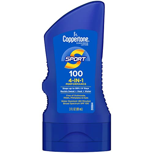 Coppertone Sport Sunscreen Lotion SPF 100 Water Resistant 3 Fl Oz Pack of 1