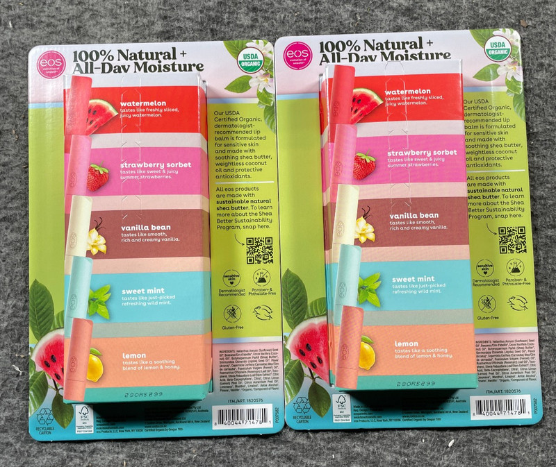 EOS Organic Lip Balm 18 Pack Natural Ingredients 5 Flavors Moisturizing Balm gallery