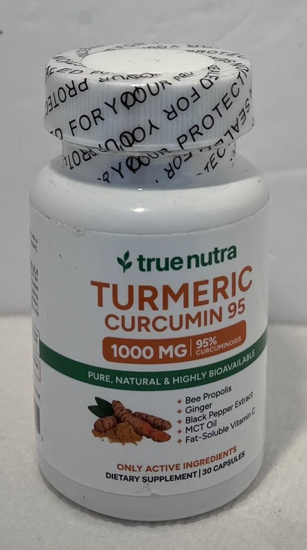 True Nutra Turmeric Curcumin 95- 1000mg Supplement 6 in 1 Ginger Bee Pollen