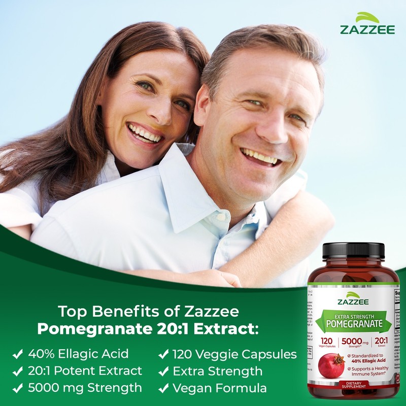 Extra Strength Pomegranate 20:1 Extract 40% Ellagic Acid, 500 mg, 120 Vegan Caps gallery