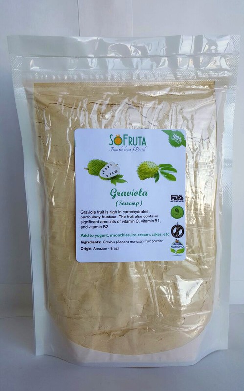 Graviola Soursop 4:1 powder 8oz (227g) Freeze Dried Kosher Antibacterial SoFruta gallery