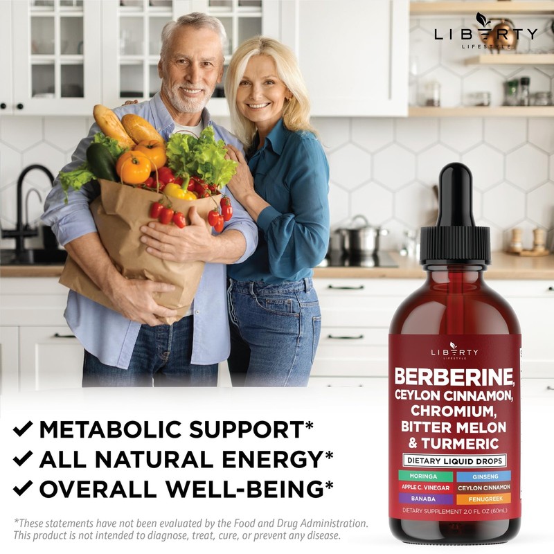Berberine with Ceylon Cinnamon Supplement Liquid Drops + Bitter Melon Extract... gallery