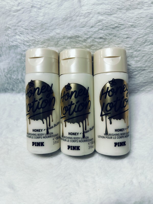 VICTORIAS SECRET PINK HONEY + SHEA BUTTER NOURISHING BODY LOTION 3 oz New 3 Pcs gallery