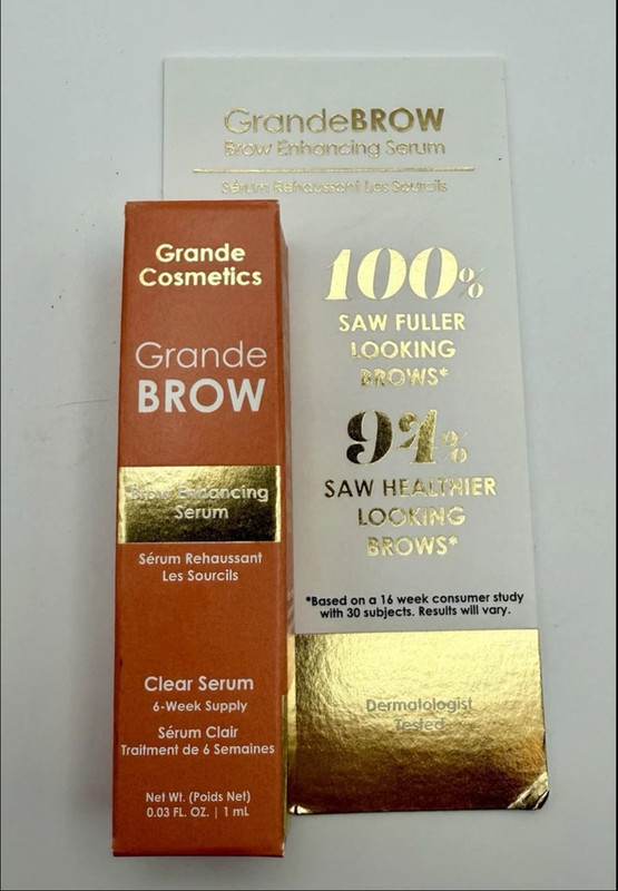 Grande Cosmetics GrandeBROW Brow Enhancing Serum Clear 0.03 fl oz/1 mL 6 Wk Mini