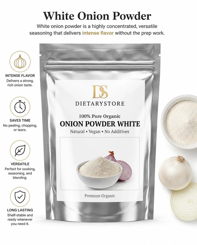 White Onion Powder Pure Natural Fine Ground Culinary Spice Fresh 100%Pure