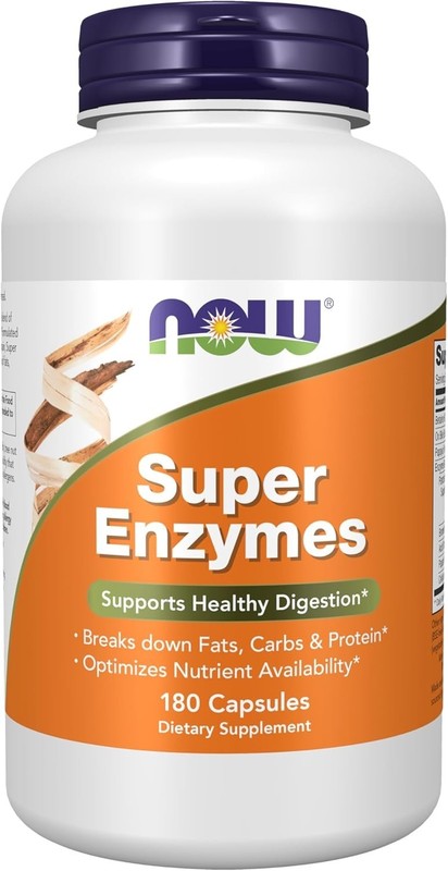 NOW Foods Super Enzymes – 180 Capsules – Exp 11/2026