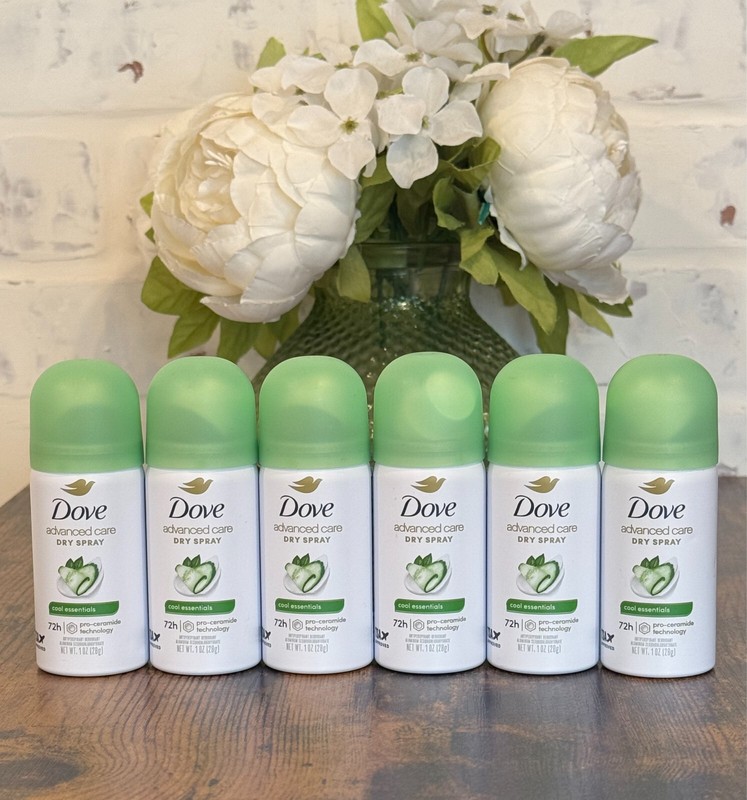 Dove Advanced Care 48H Cool Essentials Dry Spray 1oz (6 Pack)- TRAVEL SIZE