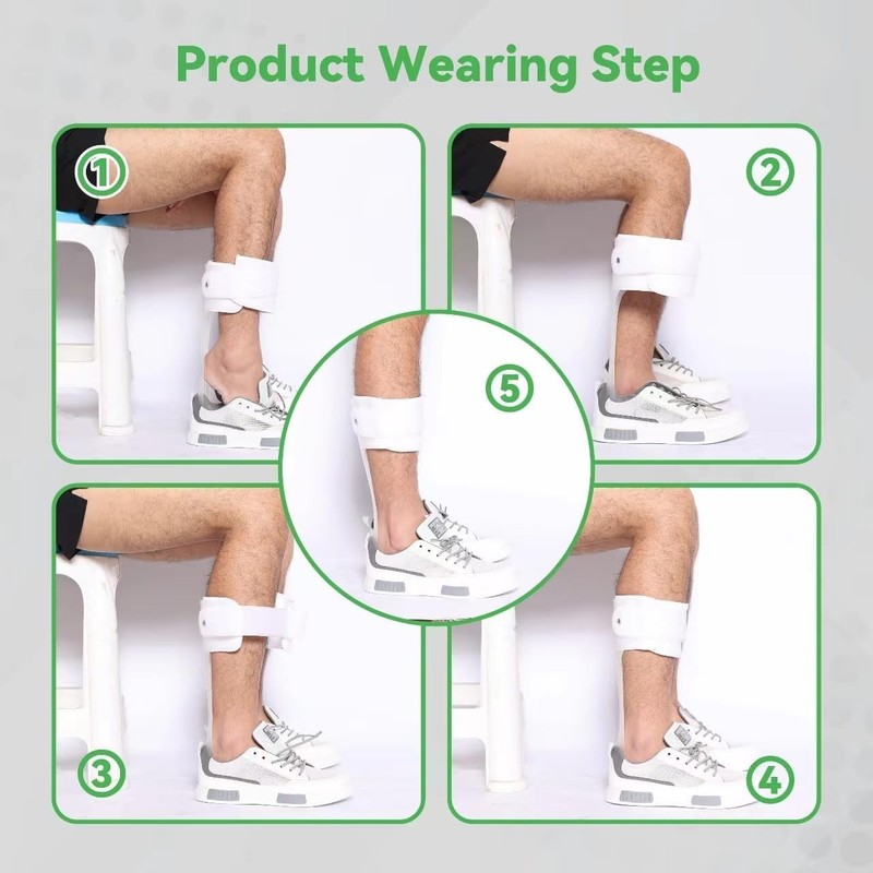 Orthomen AFO Drop Foot Brace Half-Sole Design for Stroke/MS Patients Sz L-Left gallery