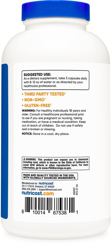 Nutricost Psyllium Husk 1500mg Per Serving, 500 Capsules - Non-GMO & Gluten Free gallery
