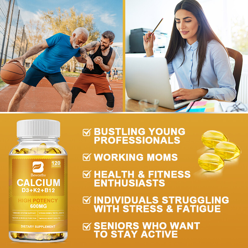 Vitamin K2 D3 B12 Vitamin Supplement with Calcium, Boost Immunity & Heart Health gallery