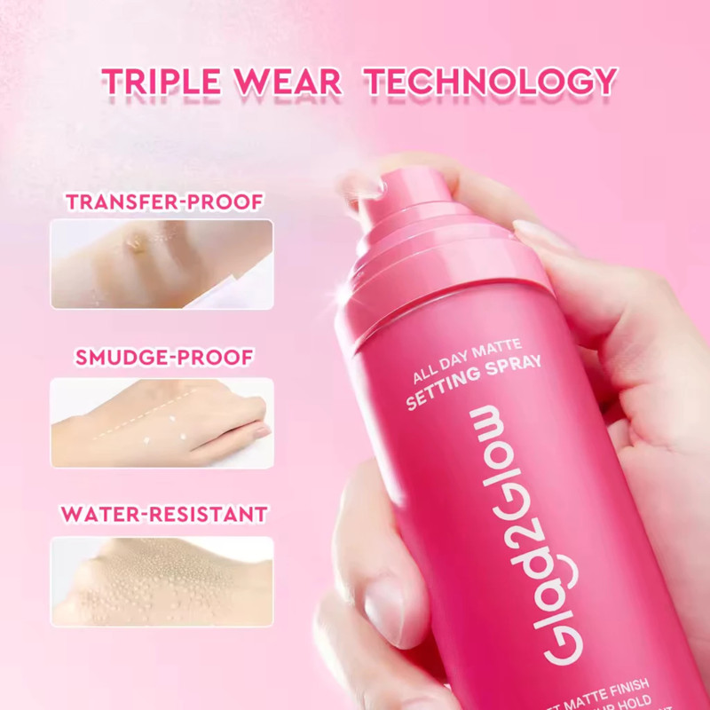 Glad2Glow All Day Matte Setting Spray Long-Lasting Oil Control Face Makeup Set gallery