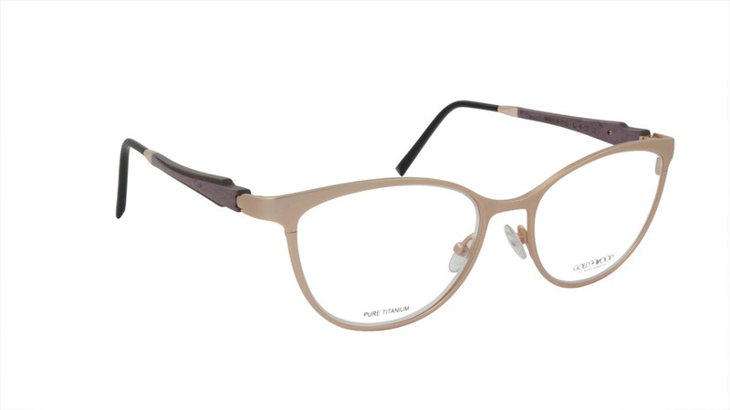 GOLD&WOOD Eyeglasses Frame Wood Metal Acetate Luxembourg Made MARYLIN 01 02 gallery