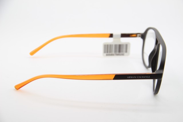 NEW ARMANI EXCHANGE AX 3090 8041 MATTE BLACK ORANGE AUTHENTIC EYEGLASSES 55-15 gallery