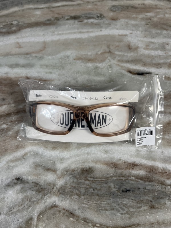 JOURNEYMAN CONCHO 59-16-133 Brown Clear Frame Glasses