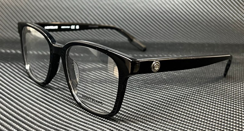 MONT BLANC MB0180OK 005 Shiny Black Men’s 56 mm Eyeglasses