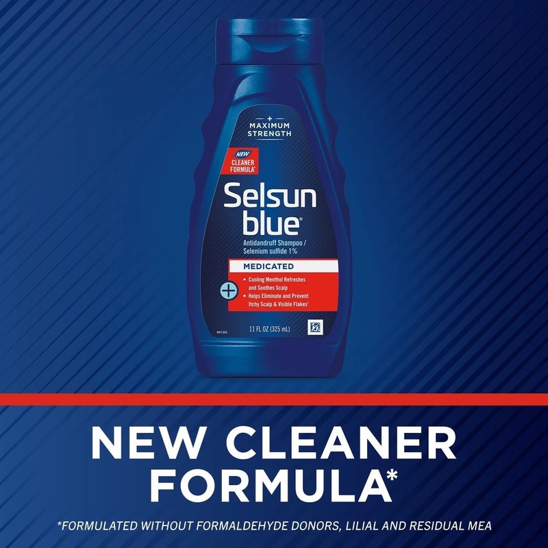 Selsun Blue Medicated Antidandruff Shampoo Maximum Strength 11 fl oz