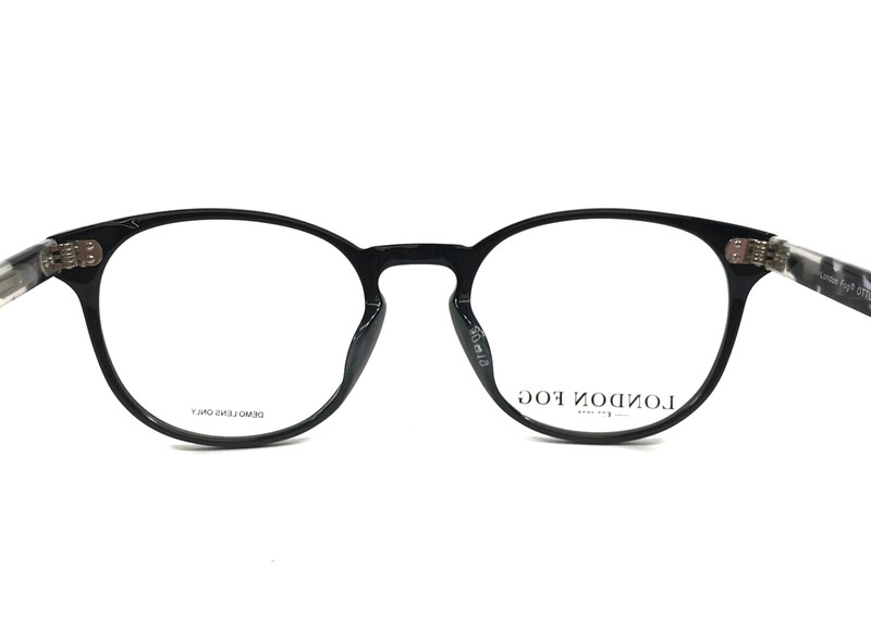 London Fog Eyeglasses Frames OTTO BLK Black Tortoise Round Full Rim 50-19-145 gallery