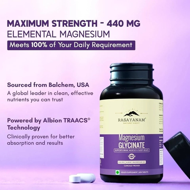 Chelated Magnesium Glycinate (2445mg) Supports Sleep, Relaxation,Muscle Recovery gallery