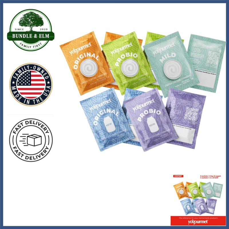 All Natural Yogurt Starter Cultures – 10 Sachets for Homemade Kefir & Yogurt