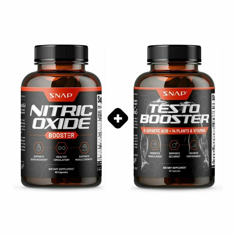 Nitric Oxide & Testosterone Booster for Men, L Arginine, L Citrulline 60 & 90
