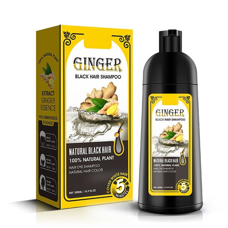 3in1 Hair Shampoo Dye Hair Nourishing 500ml Fast Hair Black Essence Beauty Hair 