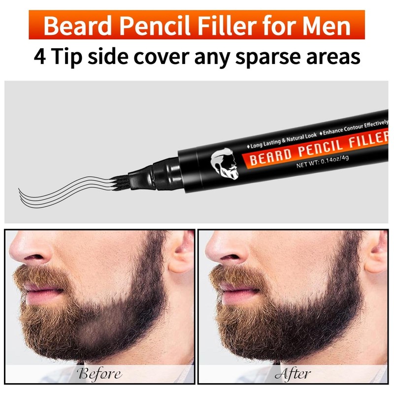 Beard Shaper Tool Set - Beard Straightener, Template Guide, Razor, Comb & Scisso gallery